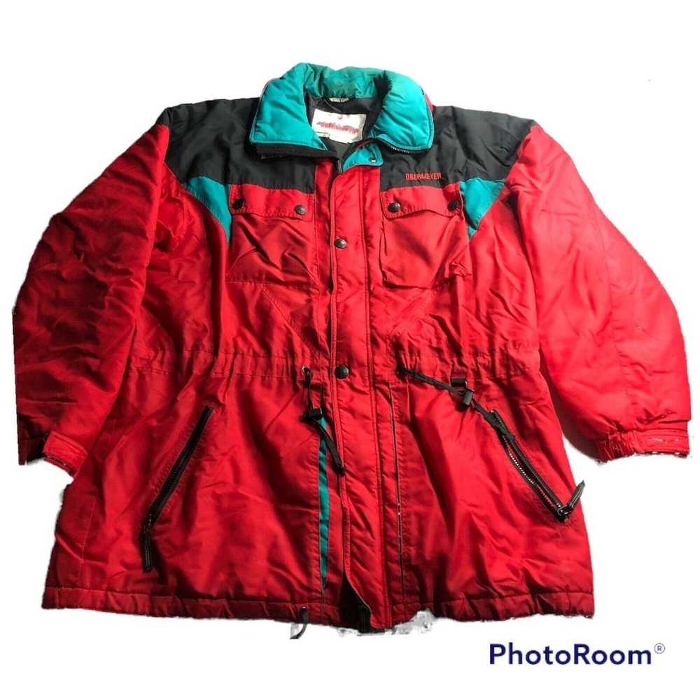 Obermeyer Vintage Mens Size XL Tall Color Block Ski Jacket Tuckerman Long
